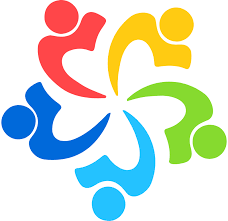 Icône de personnes colorées en cercle