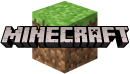 Logo Minecraft sur bloc herbe