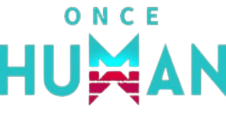 Logo avec texte 'Once Human' coloré.