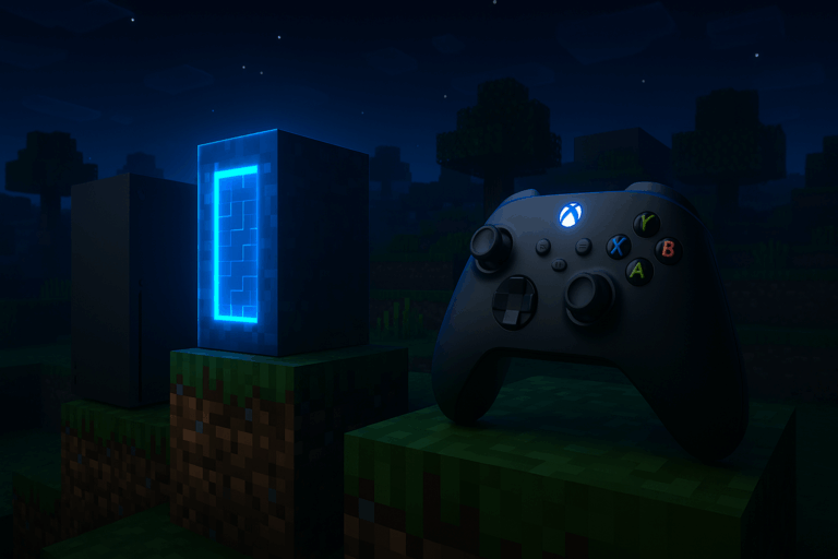 Manette de jeu et consoles sur fond pixelisé